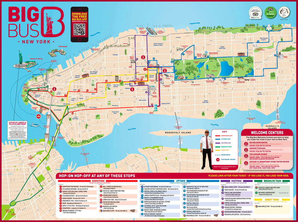 big bus tour nyc map